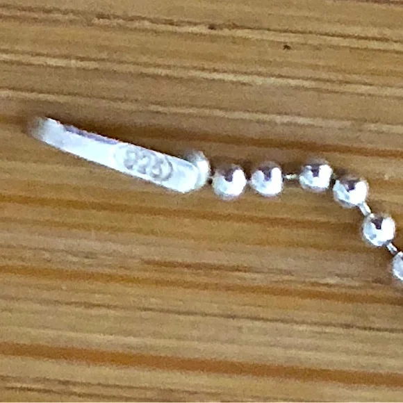 $49  Designer Estate Pendant With Chain  Sterling Silver  Marked 925 - Picture 6 of 7